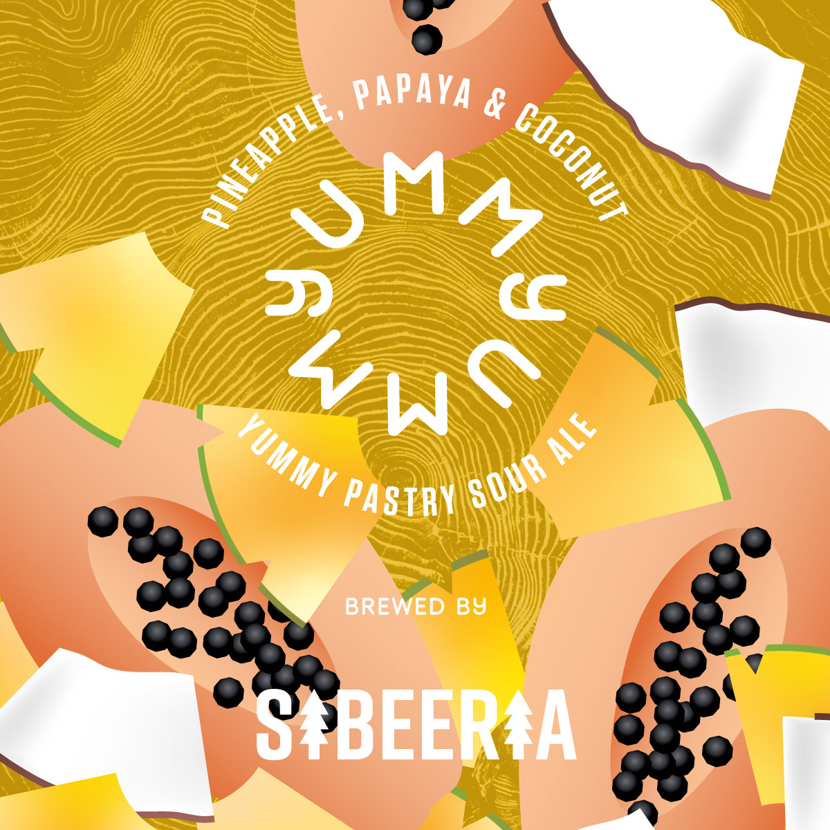 Sibeeria Yummy Pineapple, Papaya & Coconut